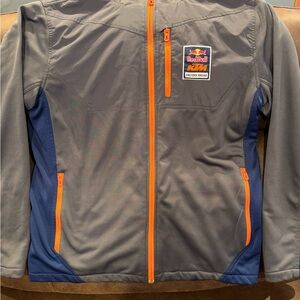 Red Bull KTM Gray and Blue Jacket with Orange Accents
